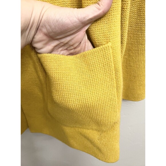 Talbots Milano Stitch Sweater Jacket Harvest Sun Yellow Size Small Petite Top - Picture 3 of 9